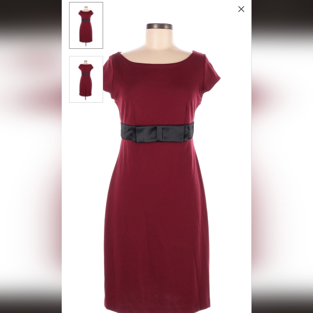 Isaac mizrahi for target burgundy holiday dress - Picture 4 of 6